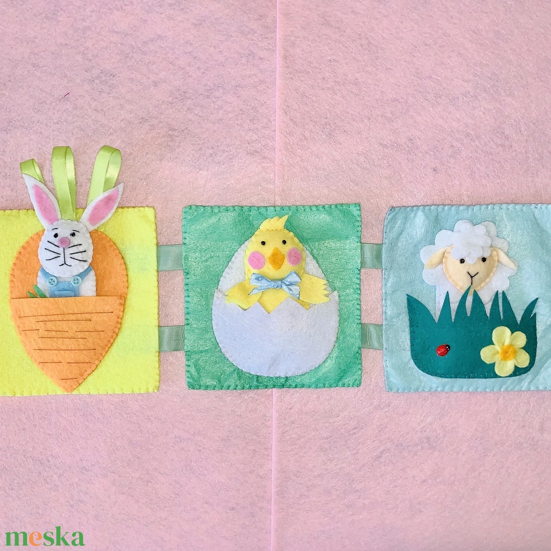 Ujjbábok húsvétra tárolóval- nyuszi,csibe,bari - játék & sport - bábok - ujjbáb - Meska.hu