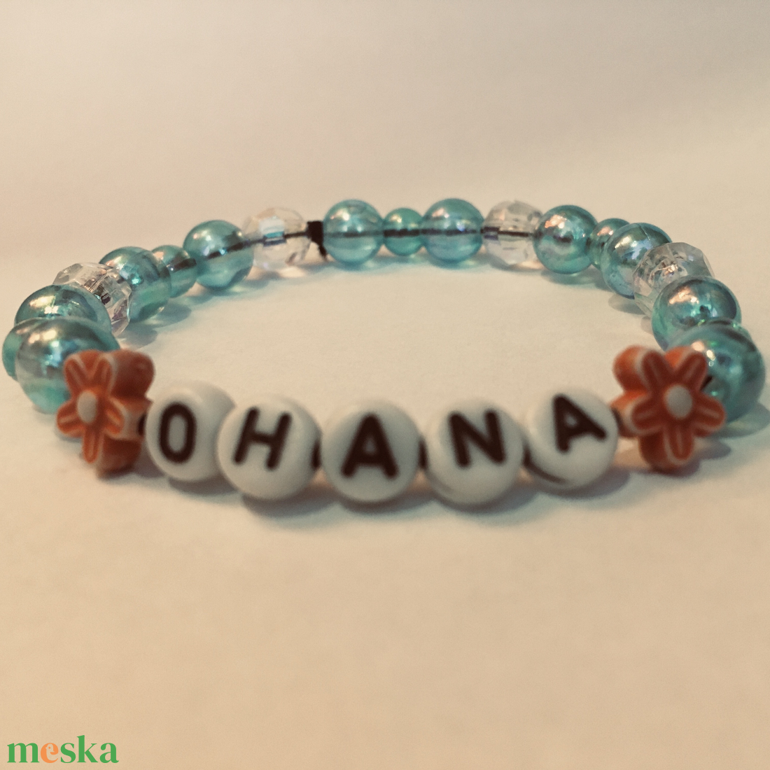 Lilo és Stitch - Ohana gyöngykarkötő - ékszer - karkötő - gyöngyös karkötő - Meska.hu