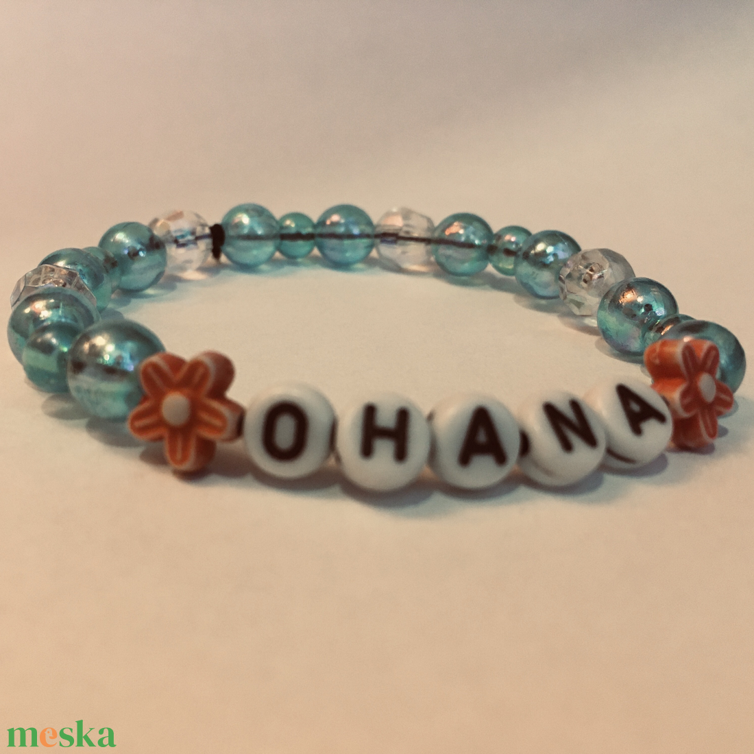 Lilo és Stitch - Ohana gyöngykarkötő - ékszer - karkötő - gyöngyös karkötő - Meska.hu