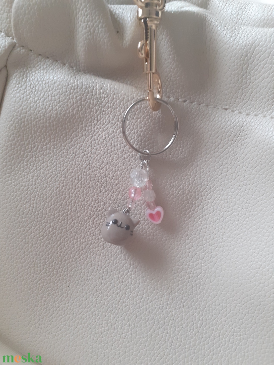 � Pusheen charm kulcstartó - táska & tok - kulcstartó & táskadísz - táskadísz - Meska.hu