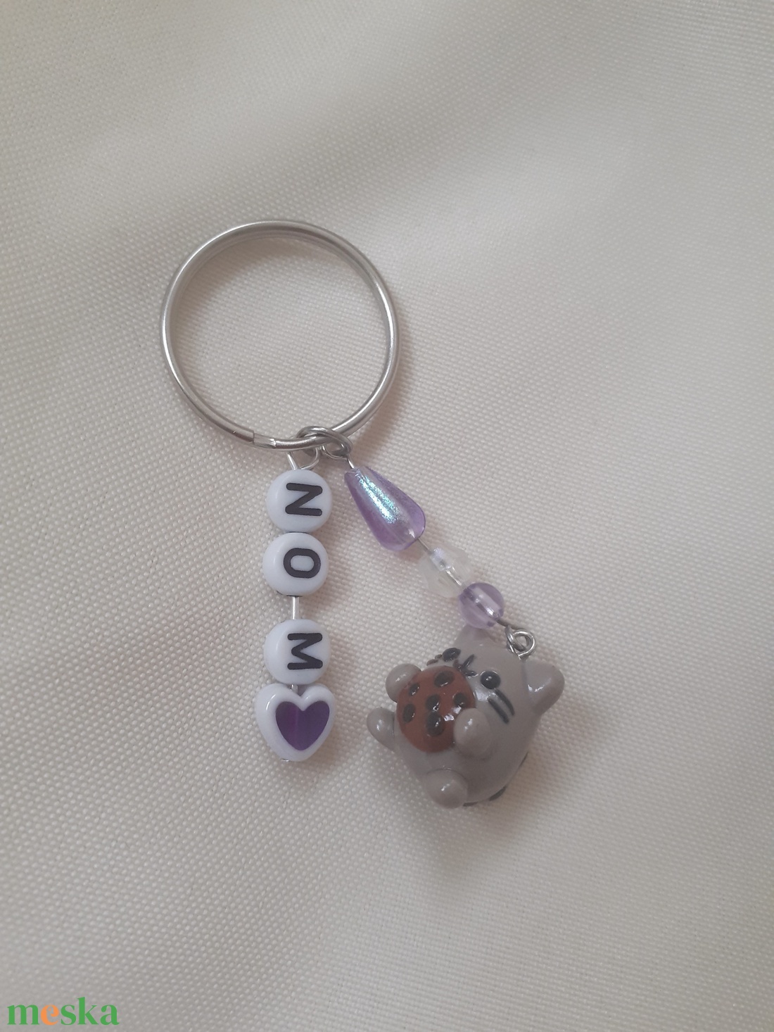 � Kekszes Pusheen charm kulcstartó - táska & tok - kulcstartó & táskadísz - táskadísz - Meska.hu