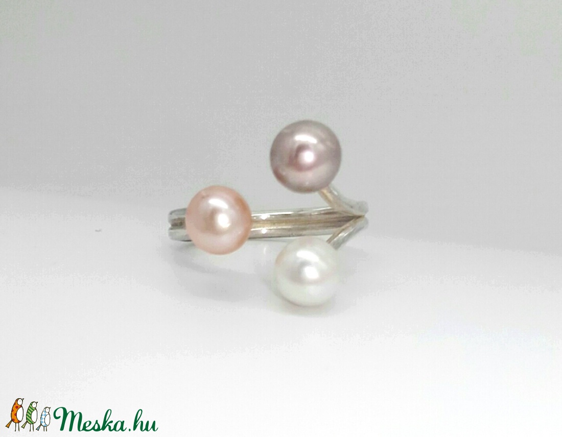 Gyöngyözön gyűrű  - ékszer - gyűrű - gyöngyös gyűrű - Meska.hu