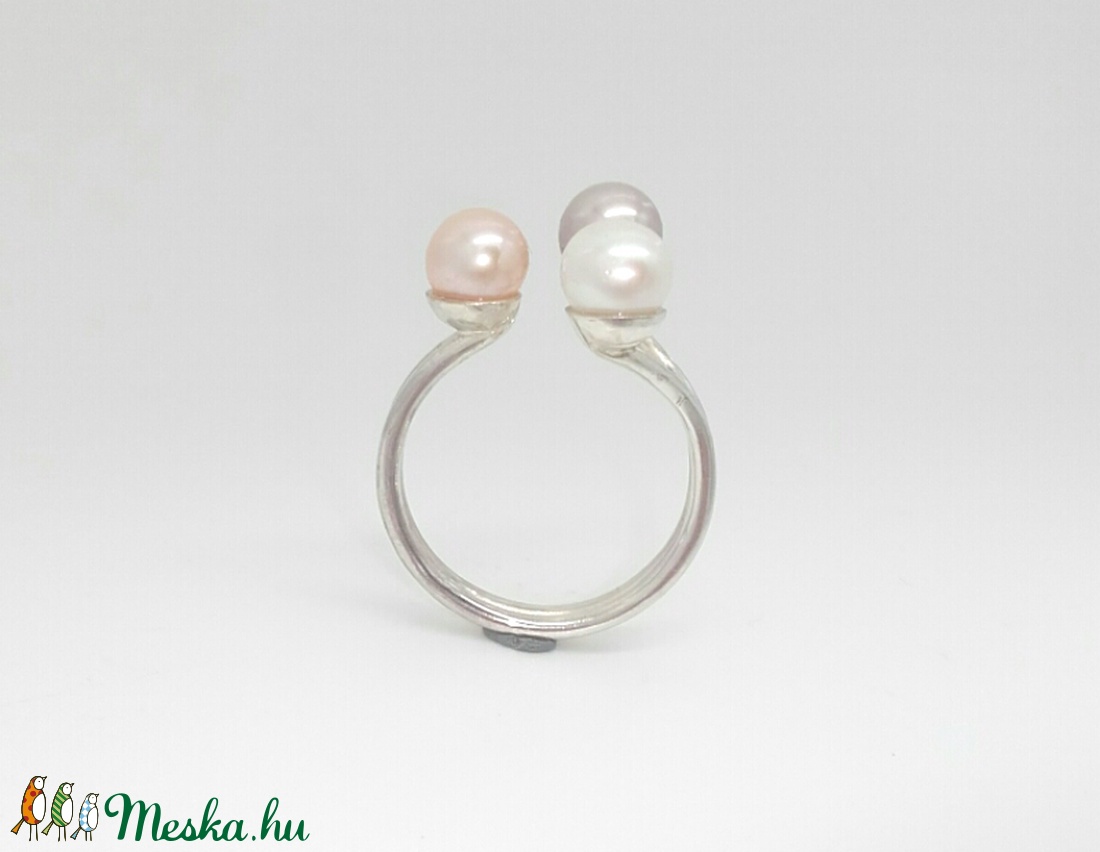 Gyöngyözön gyűrű  - ékszer - gyűrű - gyöngyös gyűrű - Meska.hu