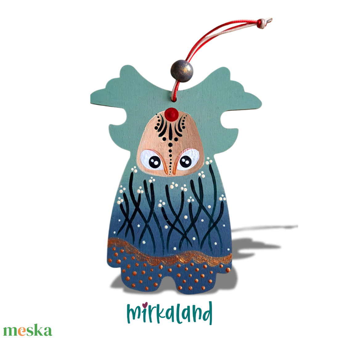 Lirava  A Harmatvölgy Apró Kísérője  kézzel festett fafigura - otthon & életmód - dekoráció - fali és függő dekoráció - függődísz - Meska.hu