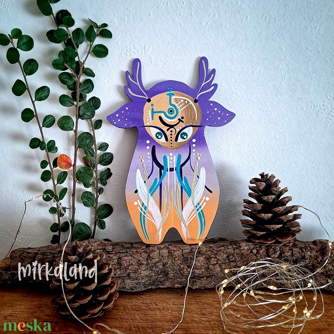 Avala  a Hajnali Figyelő  18 cm  kézzel festett fafigura - otthon & életmód - dekoráció - fali és függő dekoráció - függődísz - Meska.hu