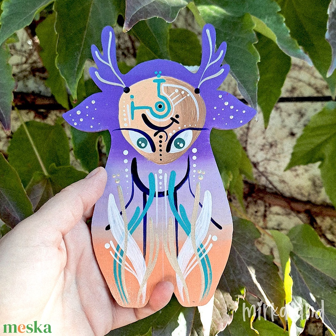 Avala  a Hajnali Figyelő  18 cm  kézzel festett fafigura - otthon & életmód - dekoráció - fali és függő dekoráció - függődísz - Meska.hu