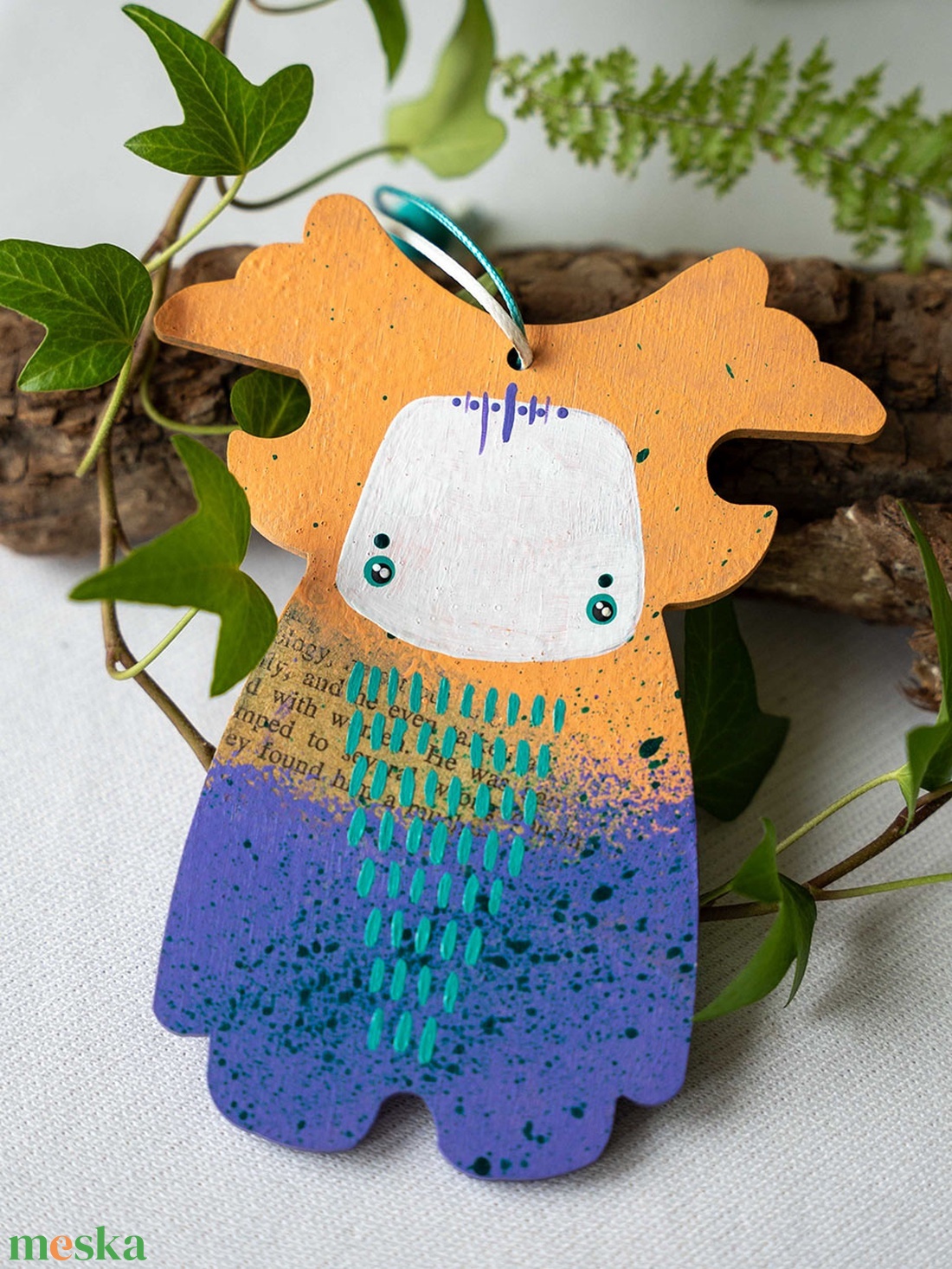 Históriabogár Mirkalurka � 12 cm fafigura - otthon & életmód - dekoráció - fali és függő dekoráció - függődísz - Meska.hu