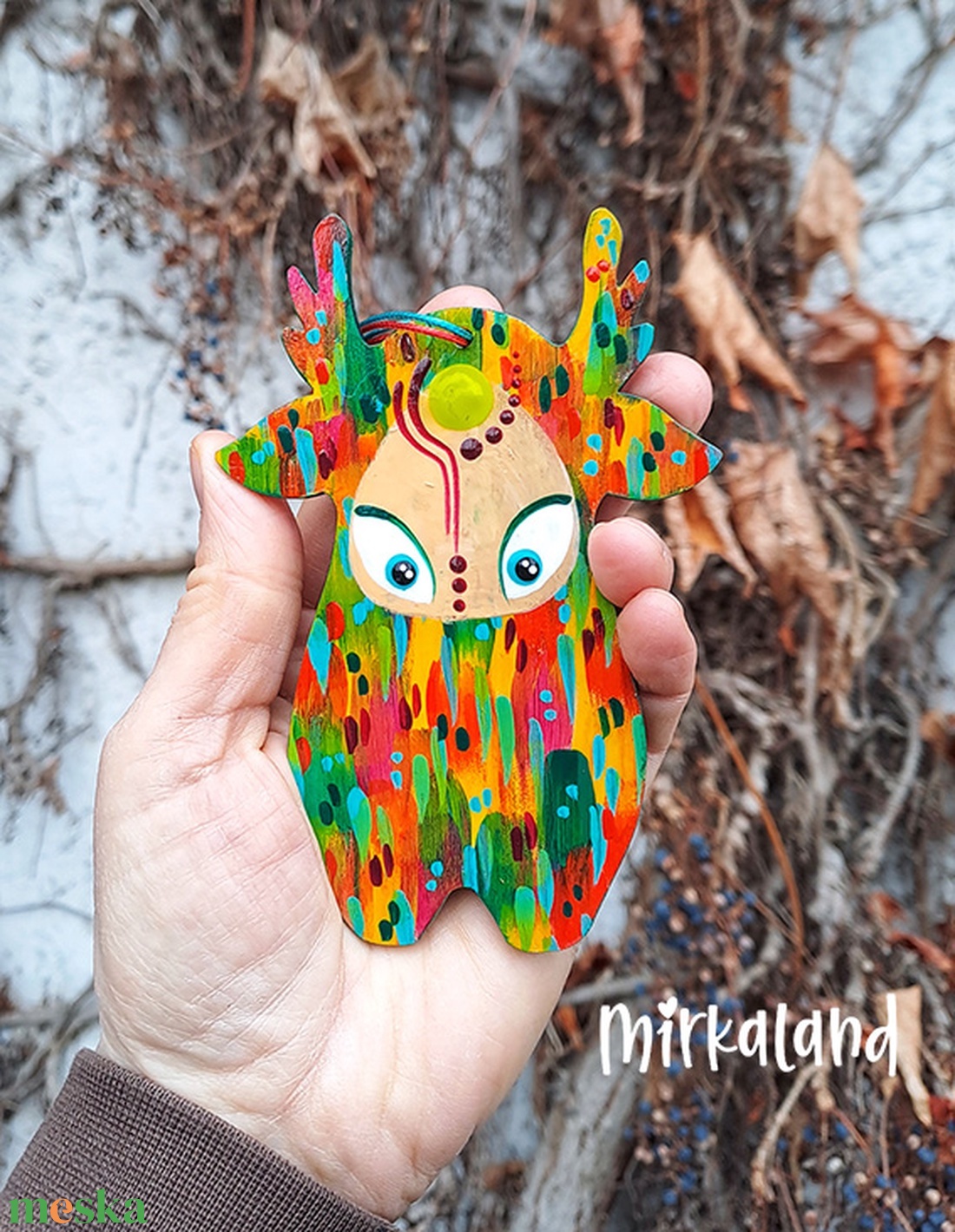 Calmara � a Vidámító � 12 cm � 12 cm fafigura - otthon & életmód - dekoráció - fali és függő dekoráció - függődísz - Meska.hu