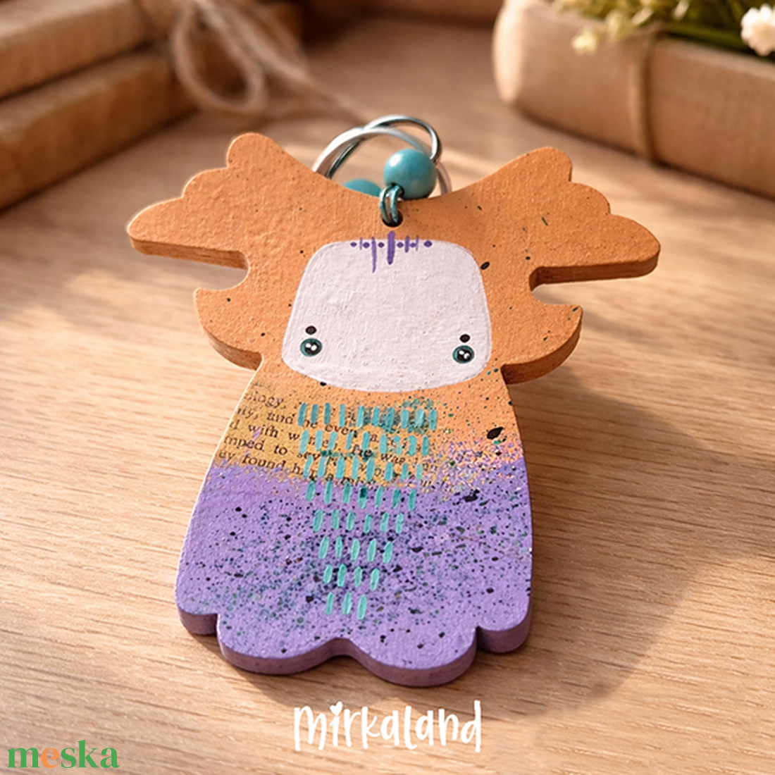 Históriabogár Mirkalurka � 12 cm fafigura - otthon & életmód - dekoráció - fali és függő dekoráció - függődísz - Meska.hu