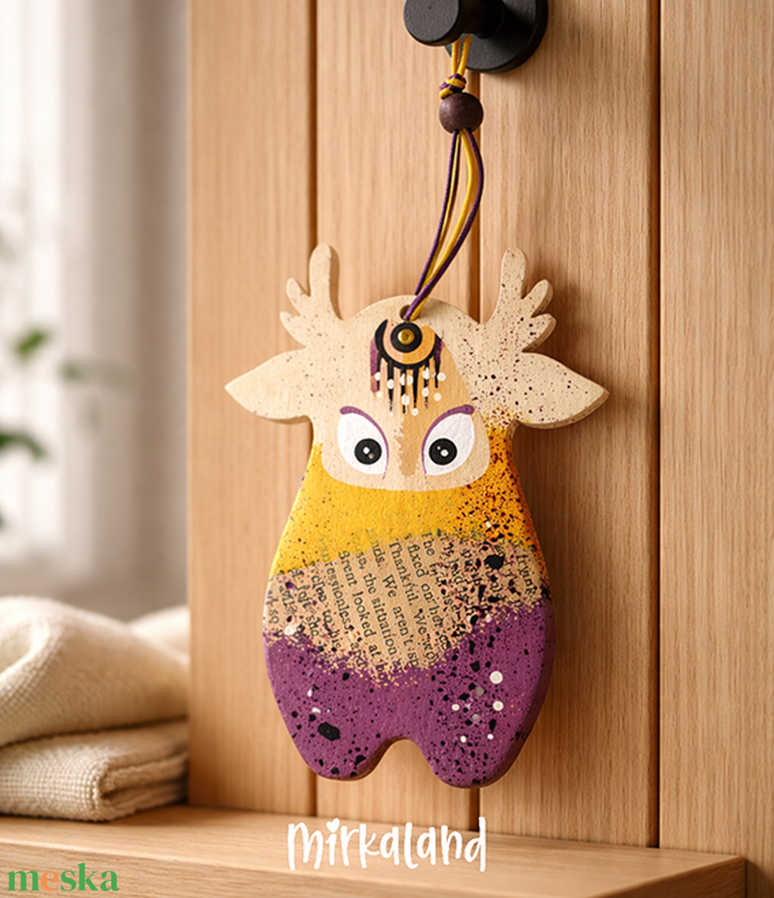 Calmara, a Hajnal fénye  � 12 cm fafigura - otthon & életmód - dekoráció - fali és függő dekoráció - függődísz - Meska.hu