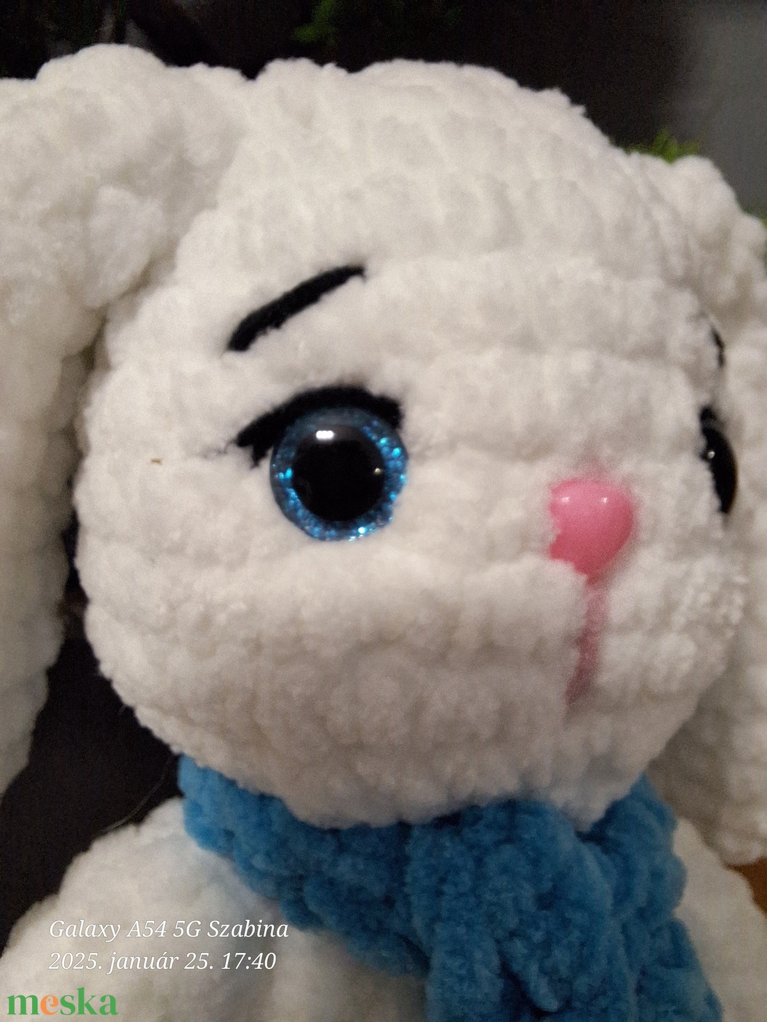 Horgolt fehér nyuszi - játék & sport - plüssállat & játékfigura - nyuszi - Meska.hu