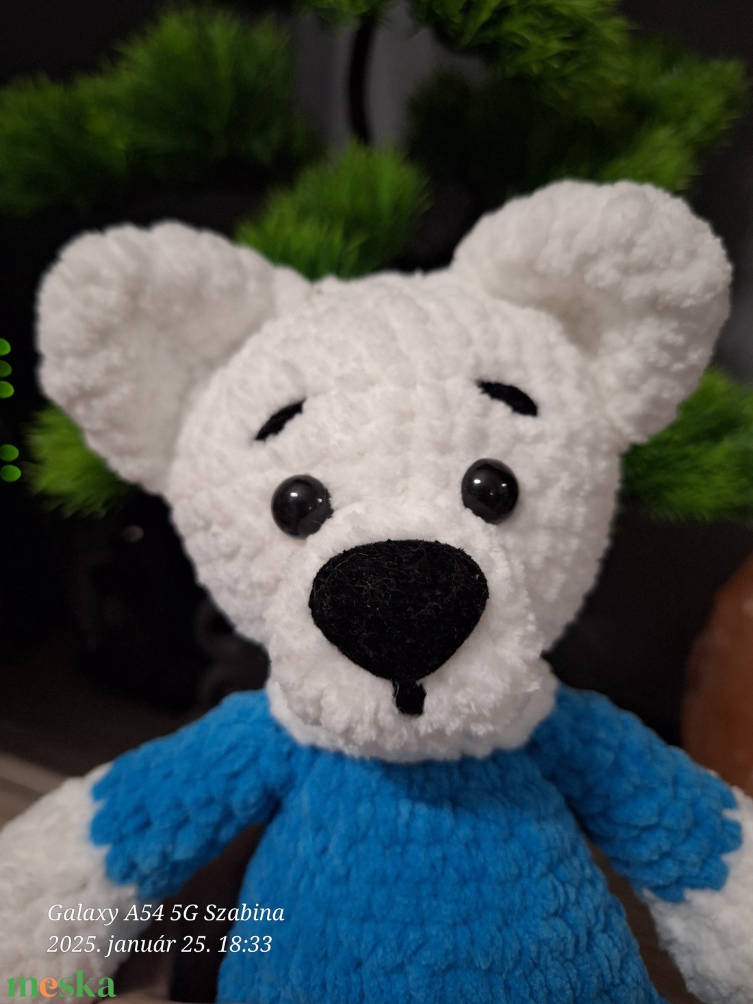 Horgolt Jegesmedve - játék & sport - plüssállat & játékfigura - maci - Meska.hu