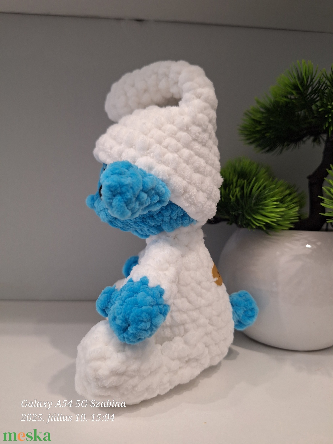 Horgolt Hupikék Törpike - játék & sport - plüssállat & játékfigura - manó - Meska.hu