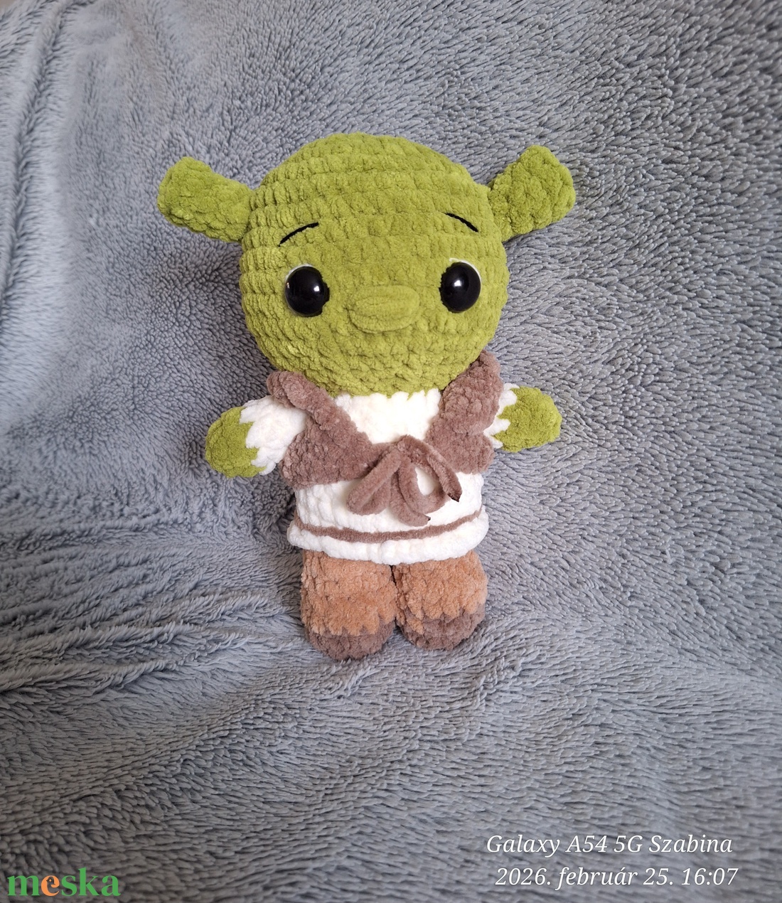 Horgolt Shrek - játék & sport - plüssállat & játékfigura - plüss mesefigurák - Meska.hu