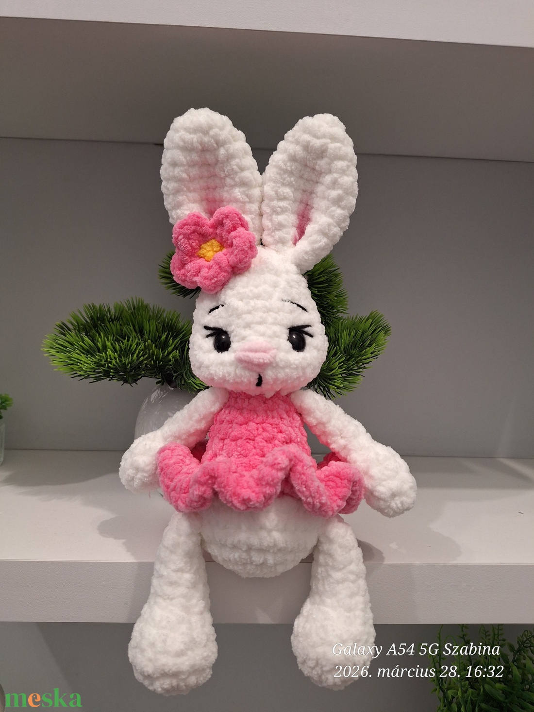 Horgolt Balerina nyuszi - játék & sport - plüssállat & játékfigura - nyuszi - Meska.hu