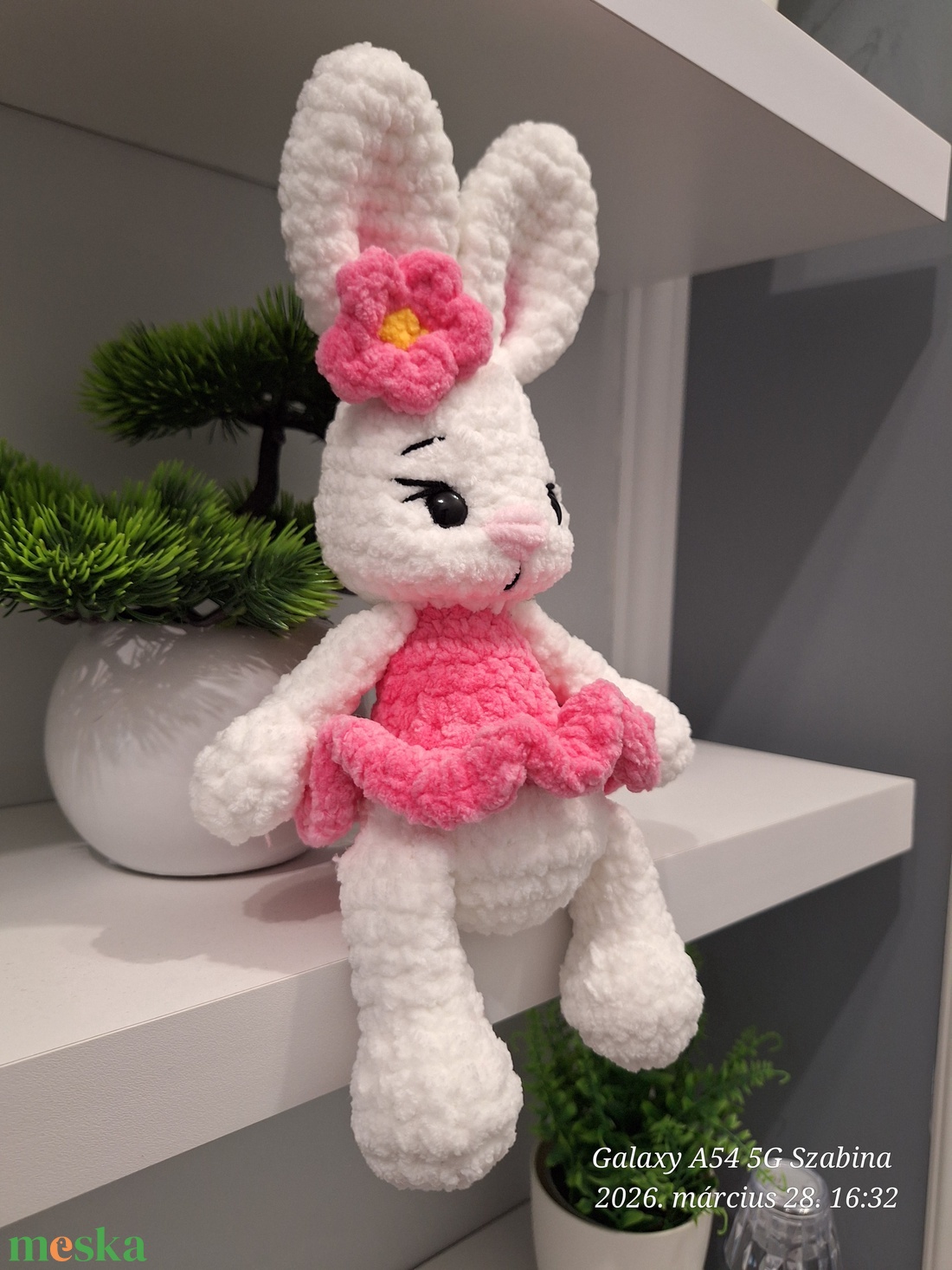 Horgolt Balerina nyuszi - játék & sport - plüssállat & játékfigura - nyuszi - Meska.hu