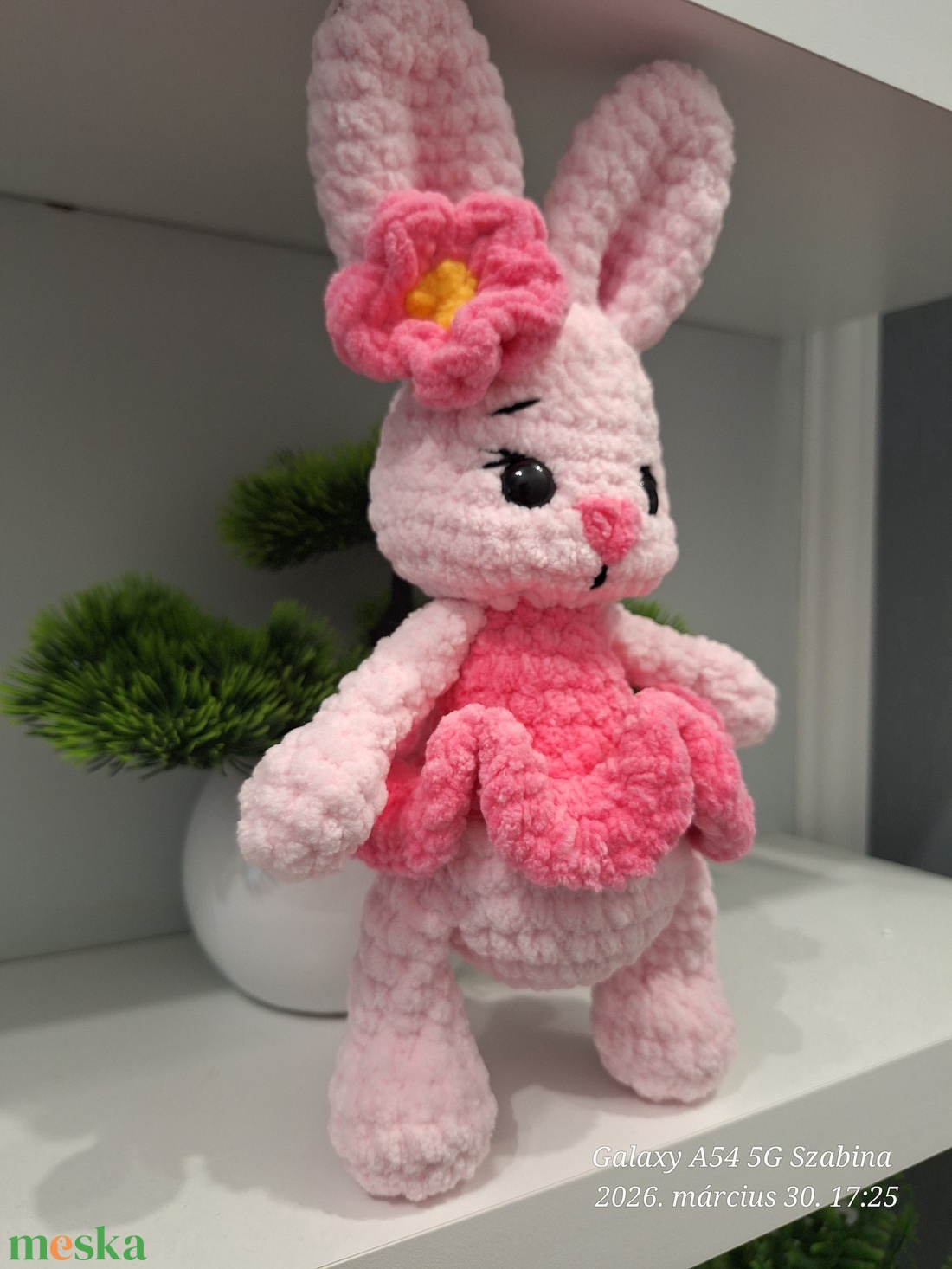 Horgolt Balerina nyuszi - játék & sport - plüssállat & játékfigura - nyuszi - Meska.hu