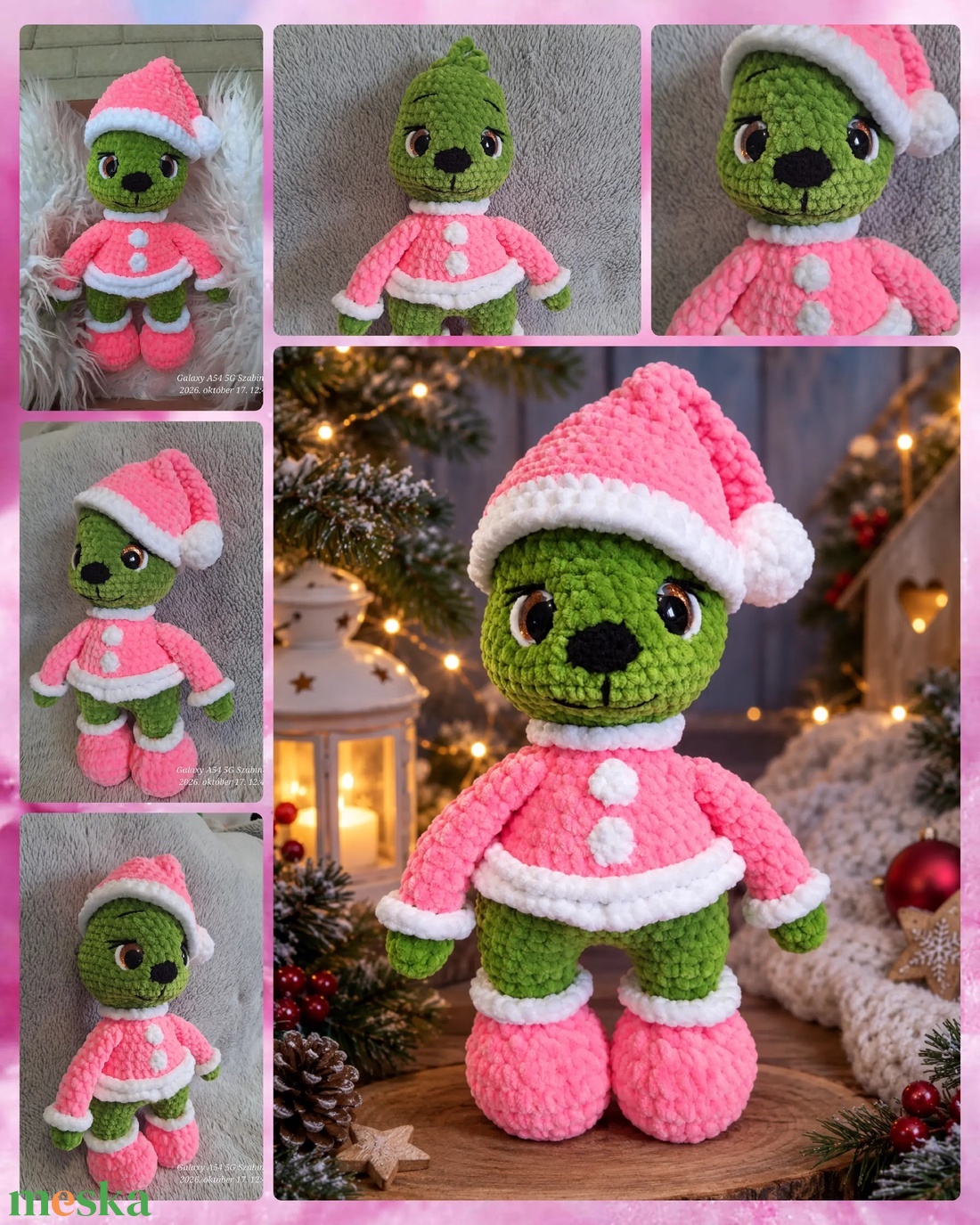 Horgolt Grinch - játék & sport - plüssállat & játékfigura - más figura - Meska.hu