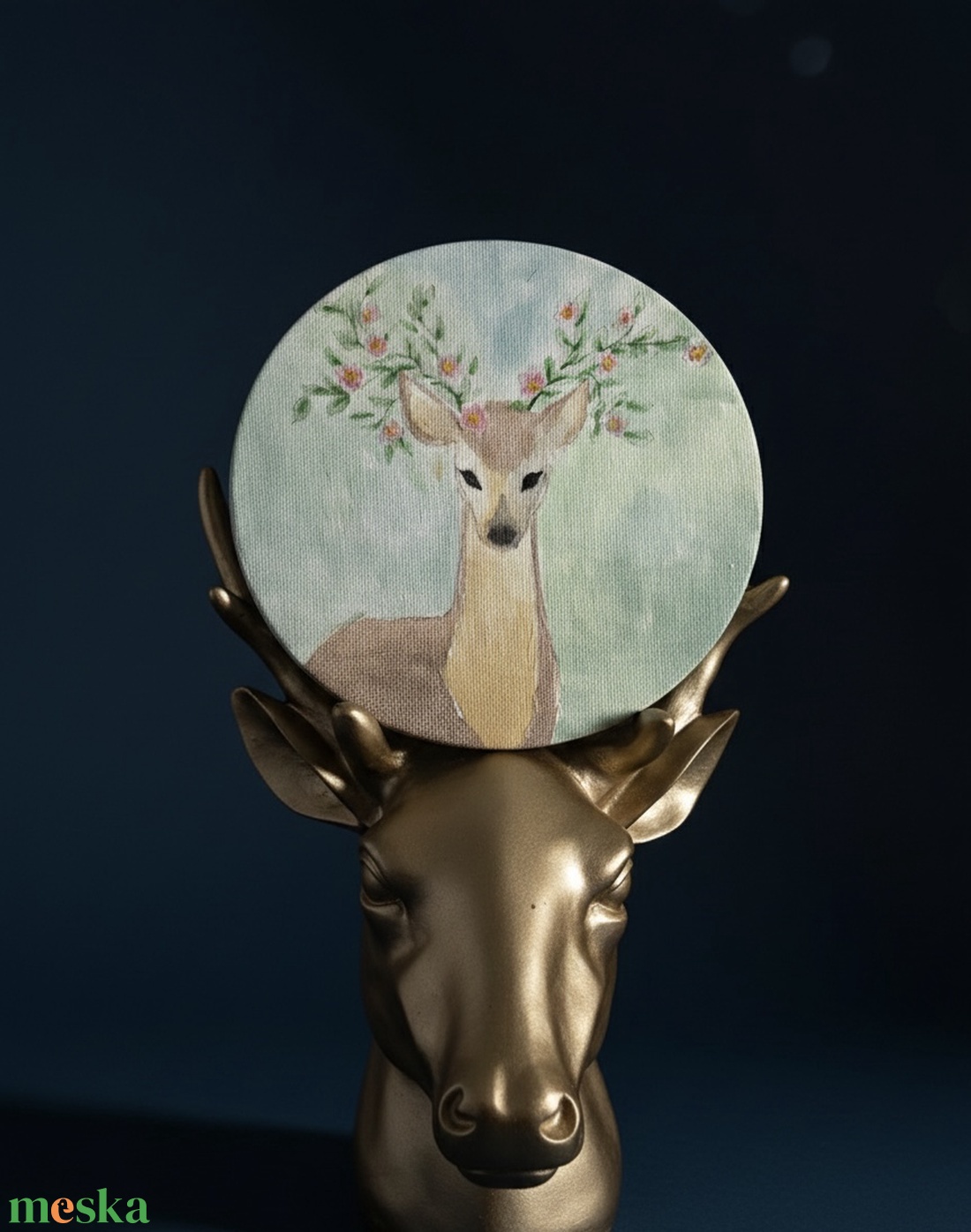 Pasztell mini festmény hűtőmágnes � kézzel festett, natúr vászon - otthon & életmód - konyhafelszerelés, tálalás - konyhai dekoráció - hűtőmágnes - Meska.hu