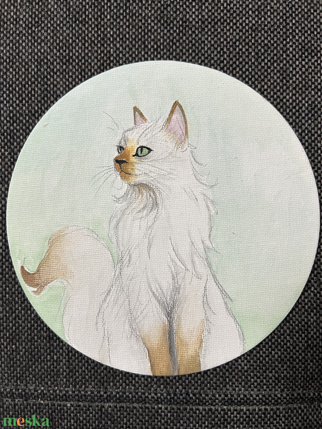 Pasztell mini festmény hűtőmágnes � kézzel festett, natúr vászon - otthon & életmód - konyhafelszerelés, tálalás - konyhai dekoráció - hűtőmágnes - Meska.hu