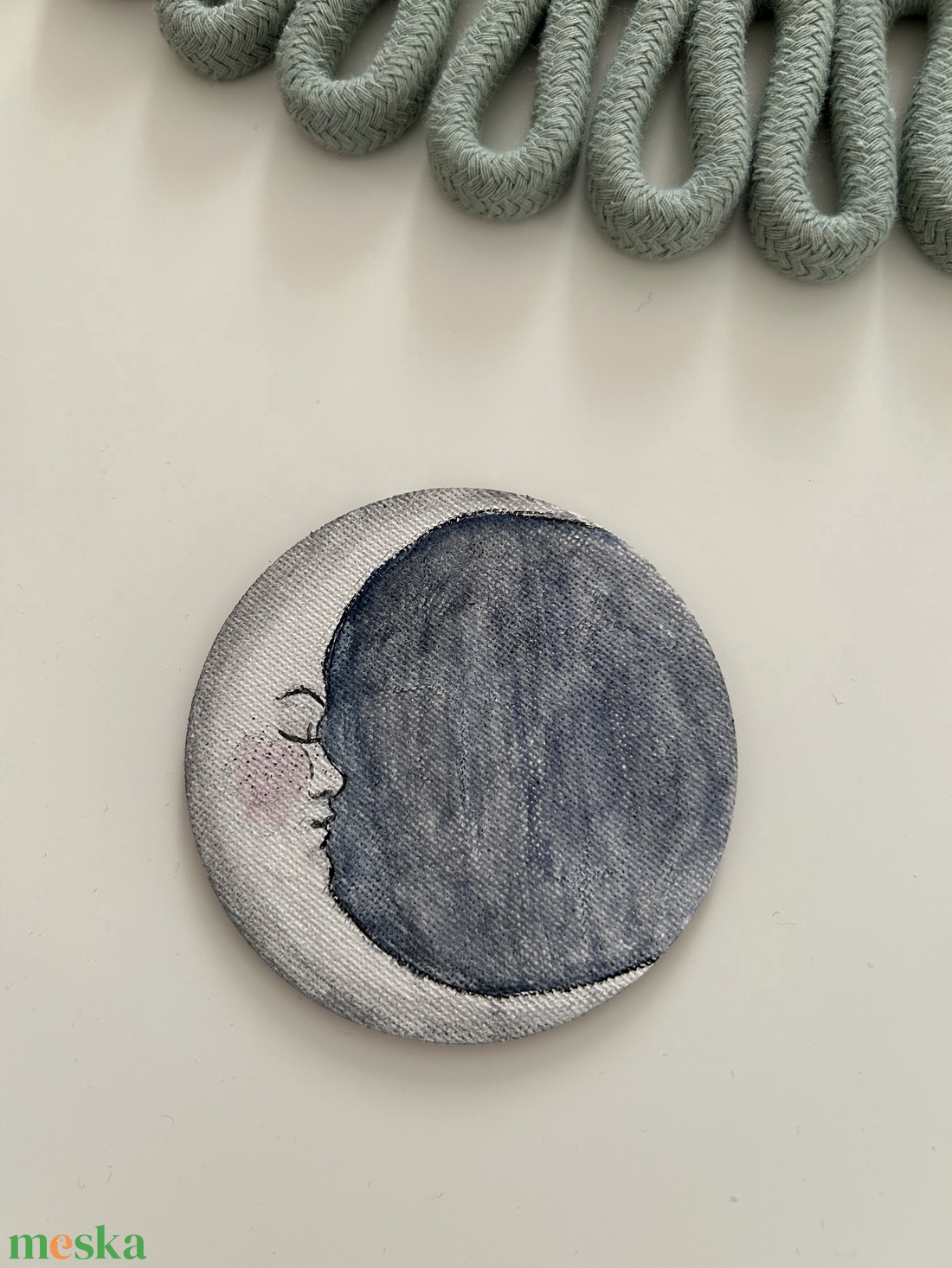 Pasztell mini festmény hűtőmágnes � kézzel festett, natúr vászon - otthon & életmód - konyhafelszerelés, tálalás - konyhai dekoráció - hűtőmágnes - Meska.hu