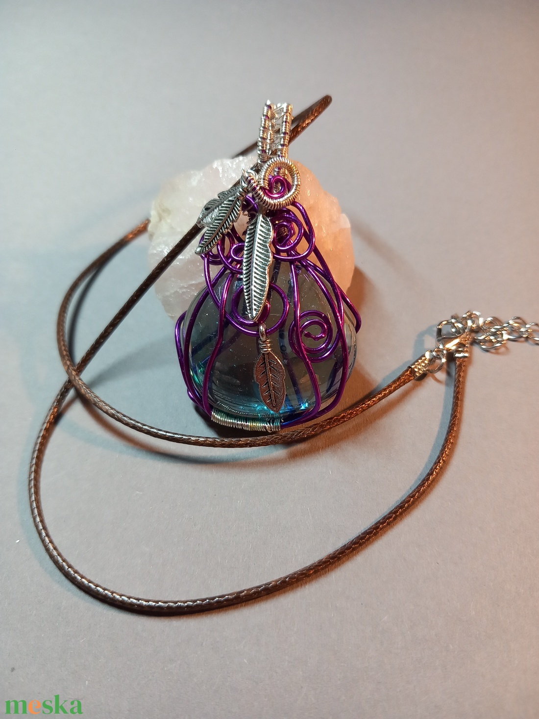 Ékszerdót medál levelekkel  - ékszer - nyaklánc - medálos nyaklánc - Meska.hu