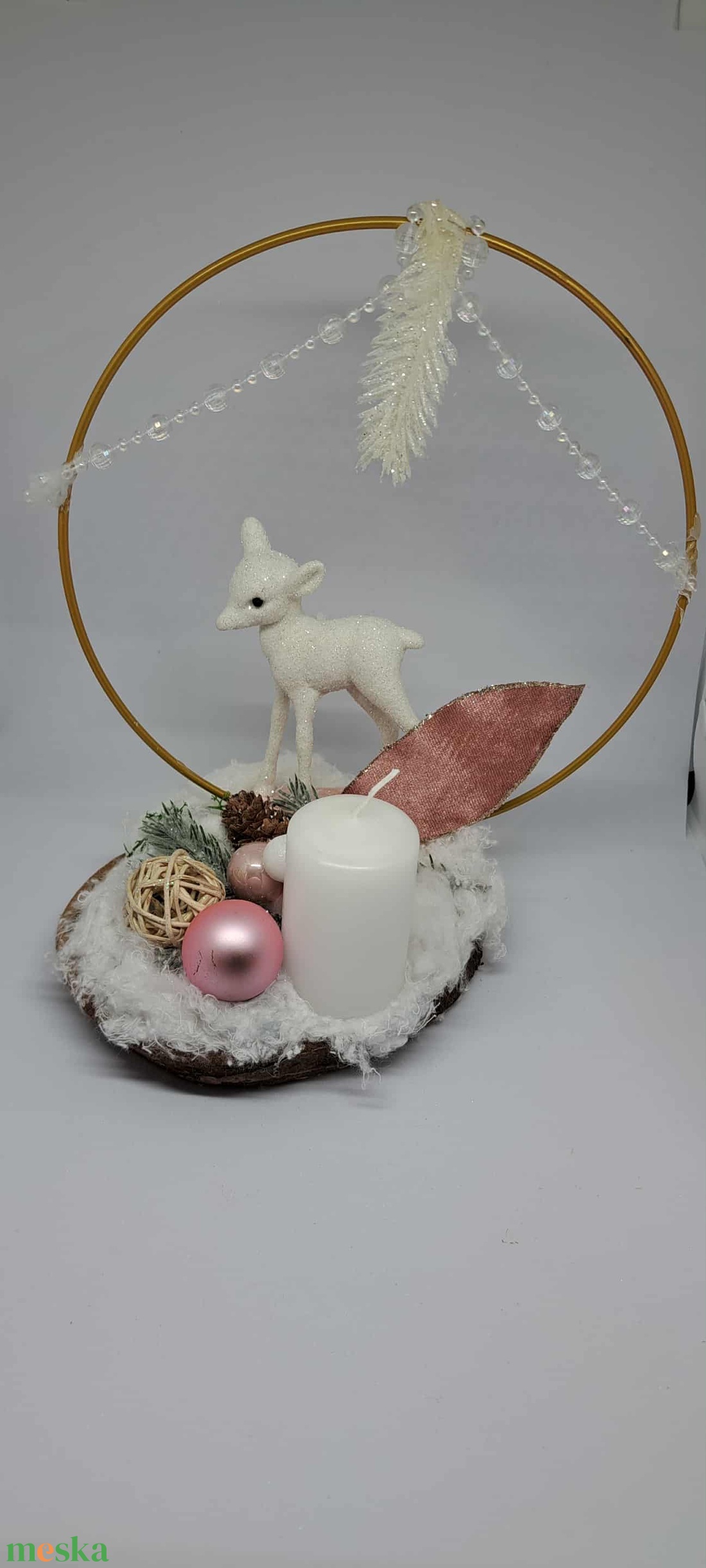 Fehér Fény asztali dísz - otthon & életmód - dekoráció - asztal és polc dekoráció - asztaldísz - Meska.hu