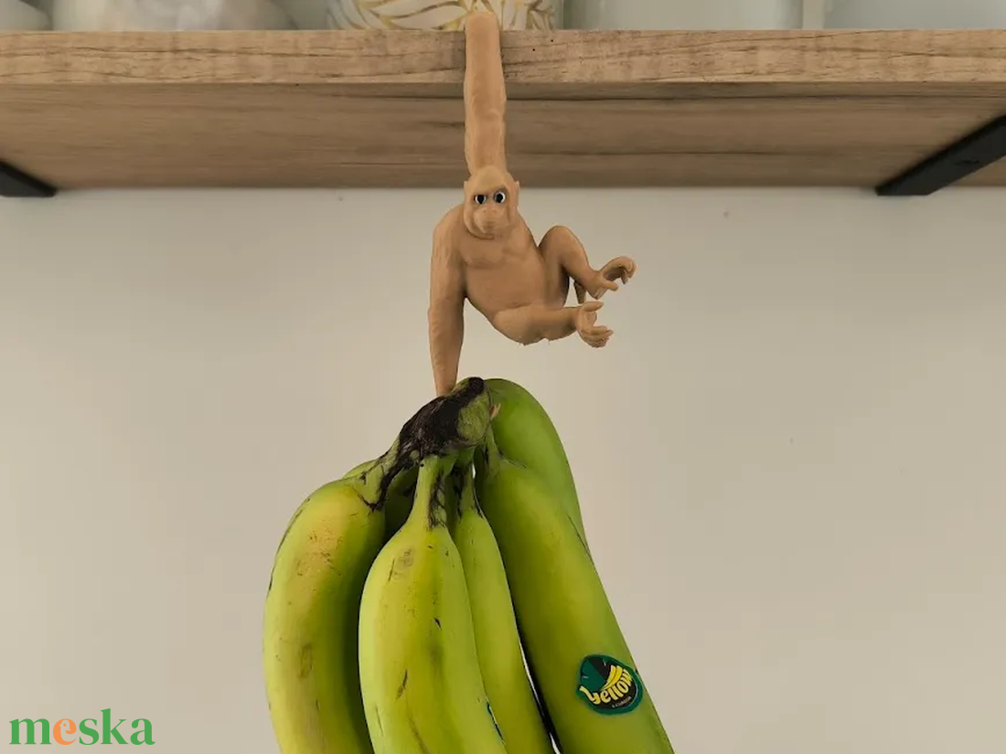 Majomfigura/Monkey Holder for Banana, kitchen, wardrobe - otthon & életmód - dekoráció - dekoratív figurák és szobrok - Meska.hu
