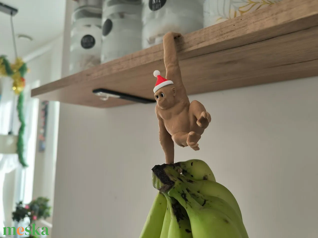Majomfigura/Monkey Holder for Banana, kitchen, wardrobe - otthon & életmód - dekoráció - dekoratív figurák és szobrok - Meska.hu