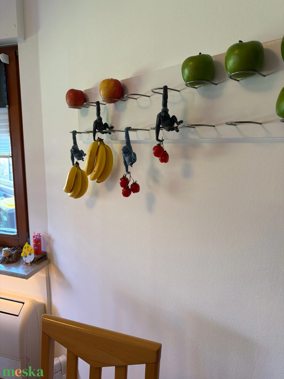Majomfigura/Monkey Holder for Banana, kitchen, wardrobe - otthon & életmód - dekoráció - dekoratív figurák és szobrok - Meska.hu