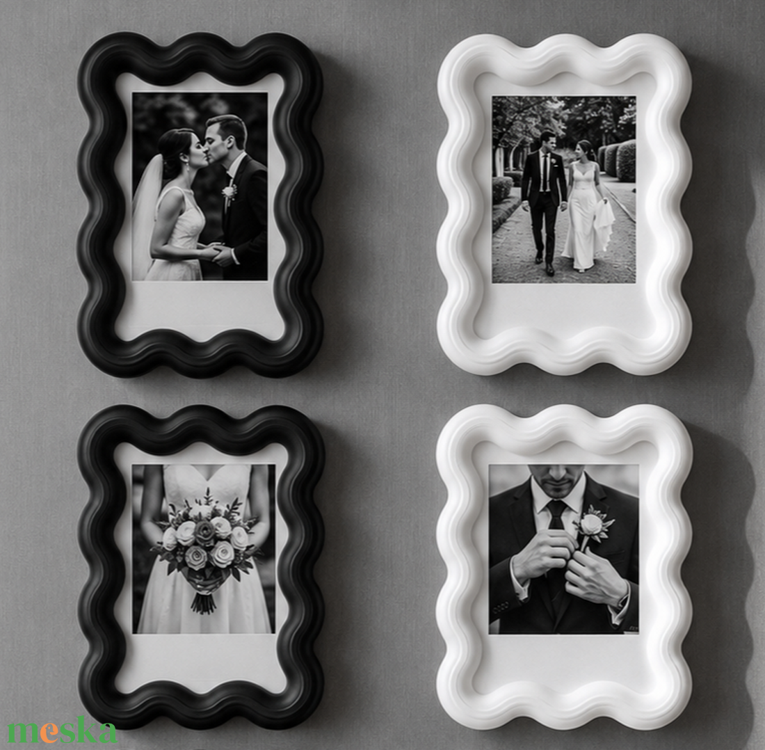 Hullámos Szélű Instax Mini Fényképkeret Hűtőmágnes - otthon & életmód - dekoráció - kép & falikép - képkeret - Meska.hu