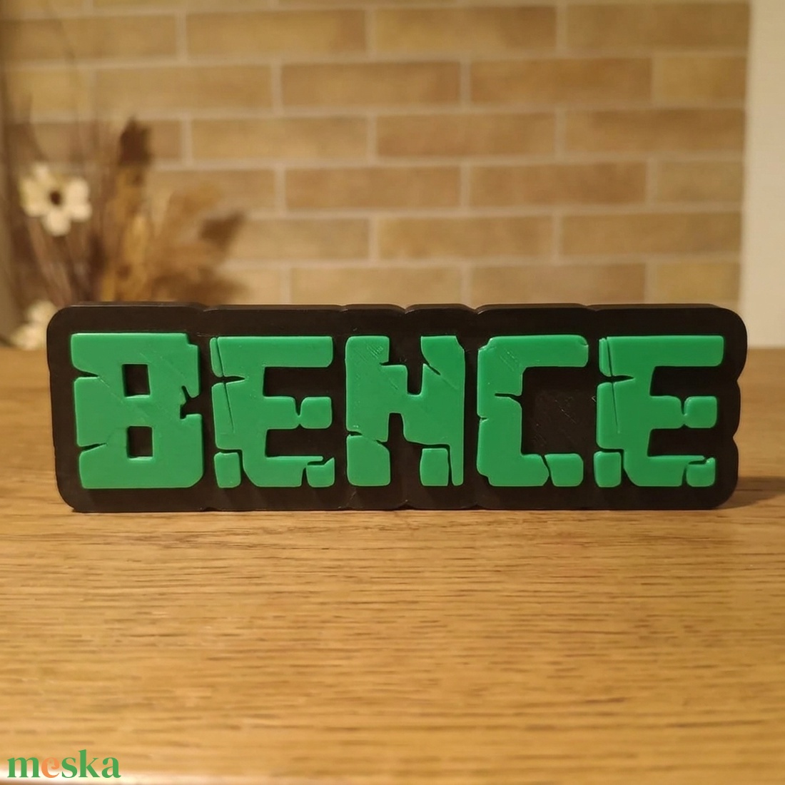 Személyre szabott Minecraft stílusú név - Personalized Minecraft-Style Name - otthon & életmód - dekoráció - dekoratív figurák és szobrok - Meska.hu