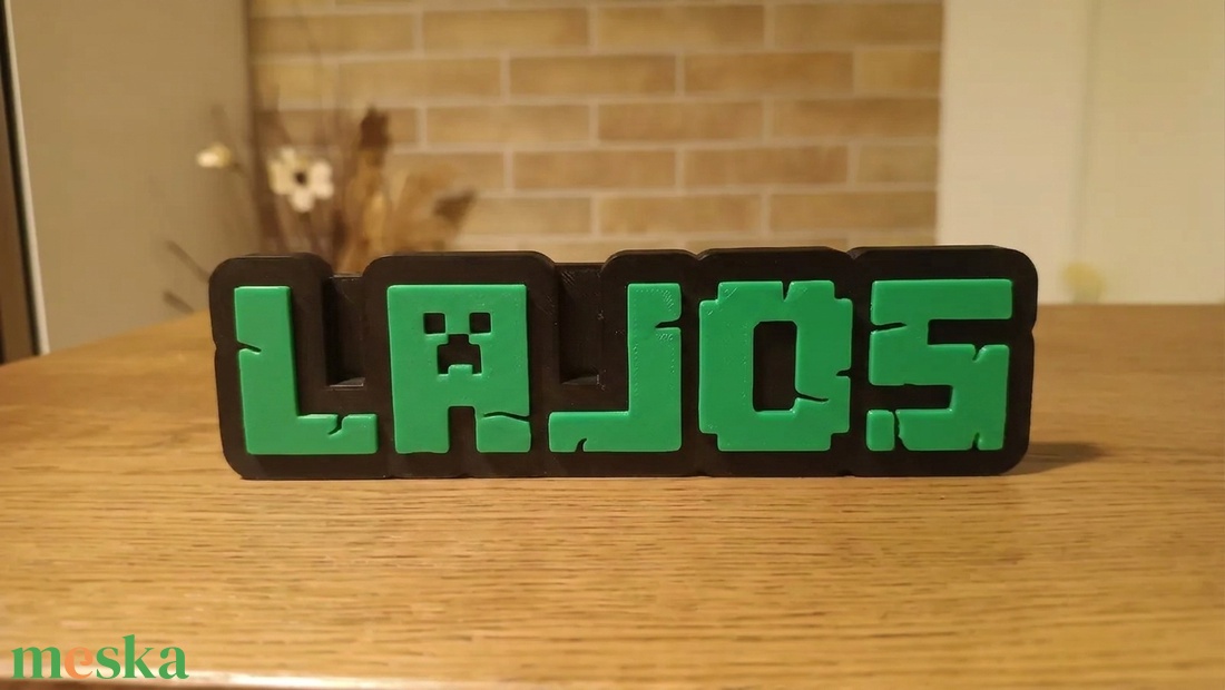 Személyre szabott Minecraft stílusú név - Personalized Minecraft-Style Name - otthon & életmód - dekoráció - dekoratív figurák és szobrok - Meska.hu