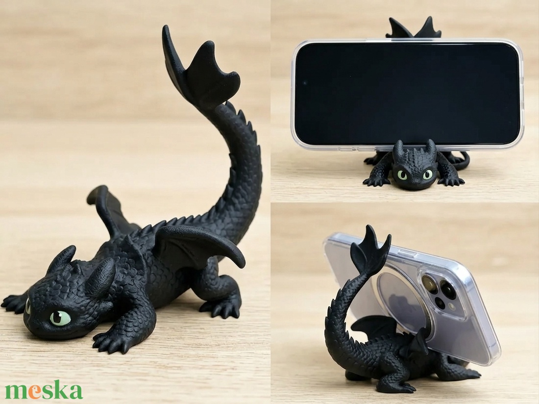 Sárkány Telefonállvány / Dragon Phone Stand - otthon & életmód - tárolás & rendszerezés - asztali telefontartó - Meska.hu