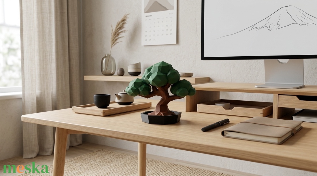 Alacsony Poligonos Bonsai / Low Poly Bonsai - otthon & életmód - dekoráció - dísztárgy - Meska.hu