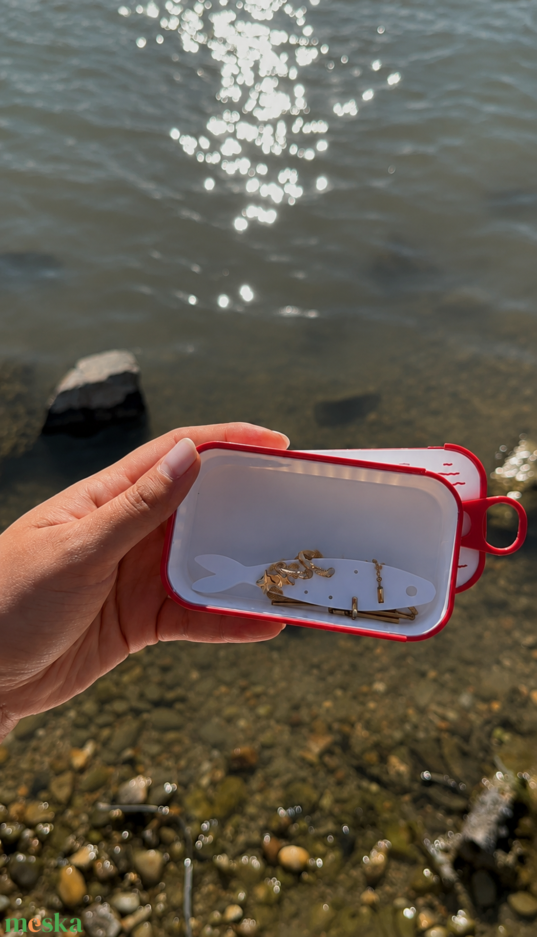 Sardines Jewelry Box Travel Case - Szardínia ékszerdoboz / utazó ékszertartó - ékszer - ékszertartó - ékszerdoboz - Meska.hu