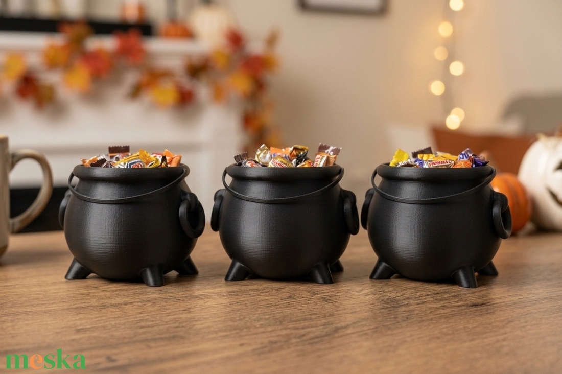 3db Csokit vagy csalunk! Üst / 3pcs Trick or Treat Couldron - otthon & életmód - dekoráció - halloween - halloweeni dekoráció - Meska.hu