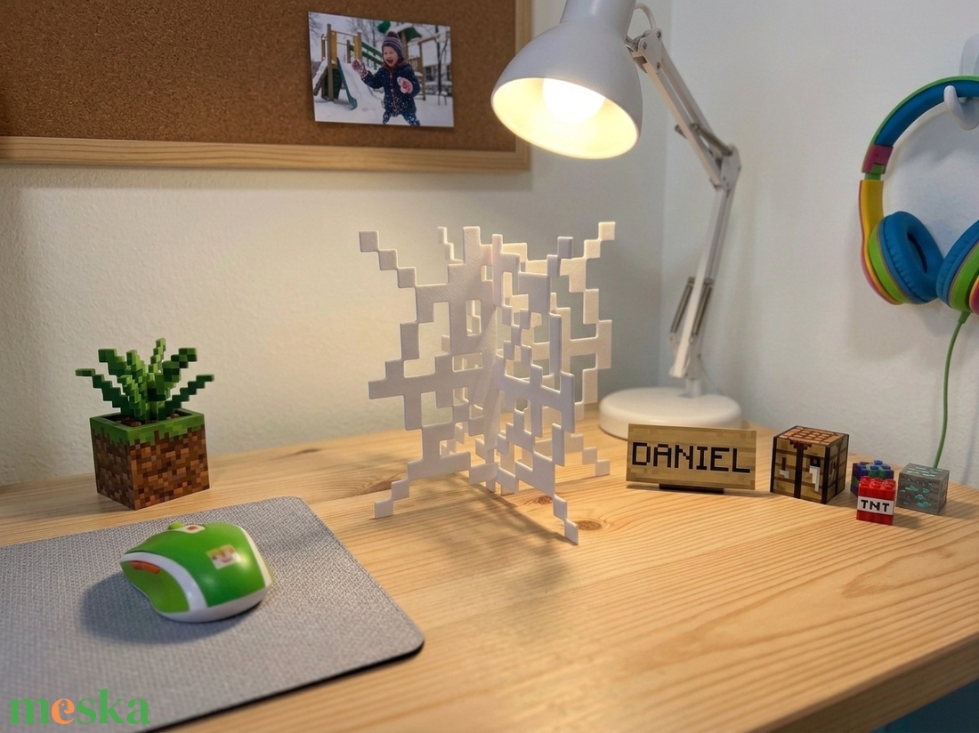 Minecraft Pókháló Dekoráció / Minecraft Cobweb Decoration - otthon & életmód - dekoráció - asztal és polc dekoráció - asztaldísz - Meska.hu