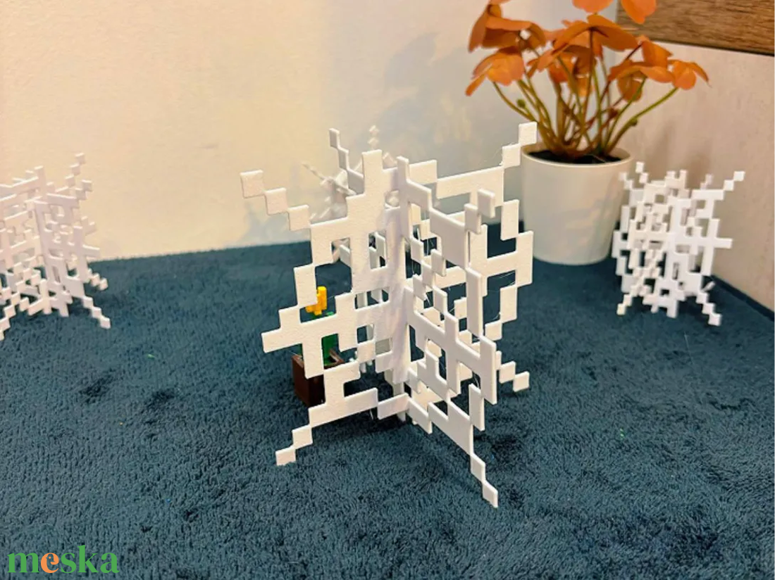 Minecraft Pókháló Dekoráció / Minecraft Cobweb Decoration - otthon & életmód - dekoráció - asztal és polc dekoráció - asztaldísz - Meska.hu