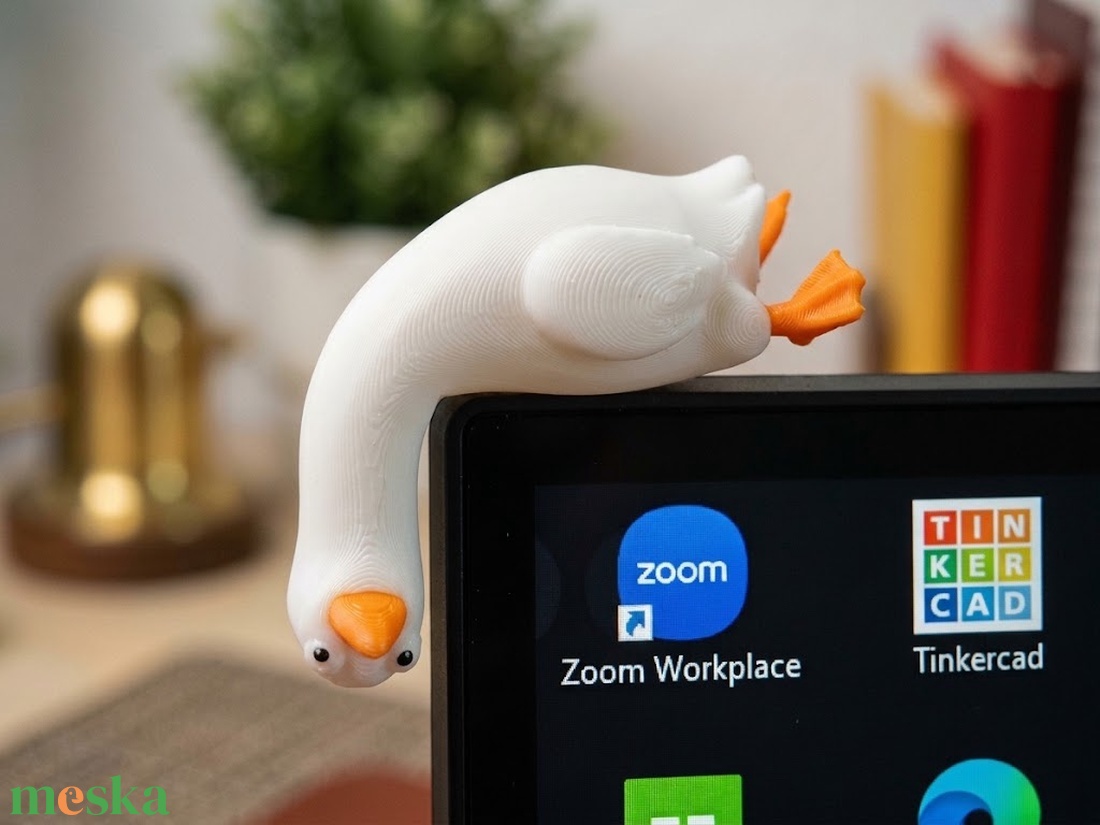 Liba Monitor Barát / Goose Monitor Buddy - otthon & életmód - dekoráció - asztal és polc dekoráció - asztaldísz - Meska.hu