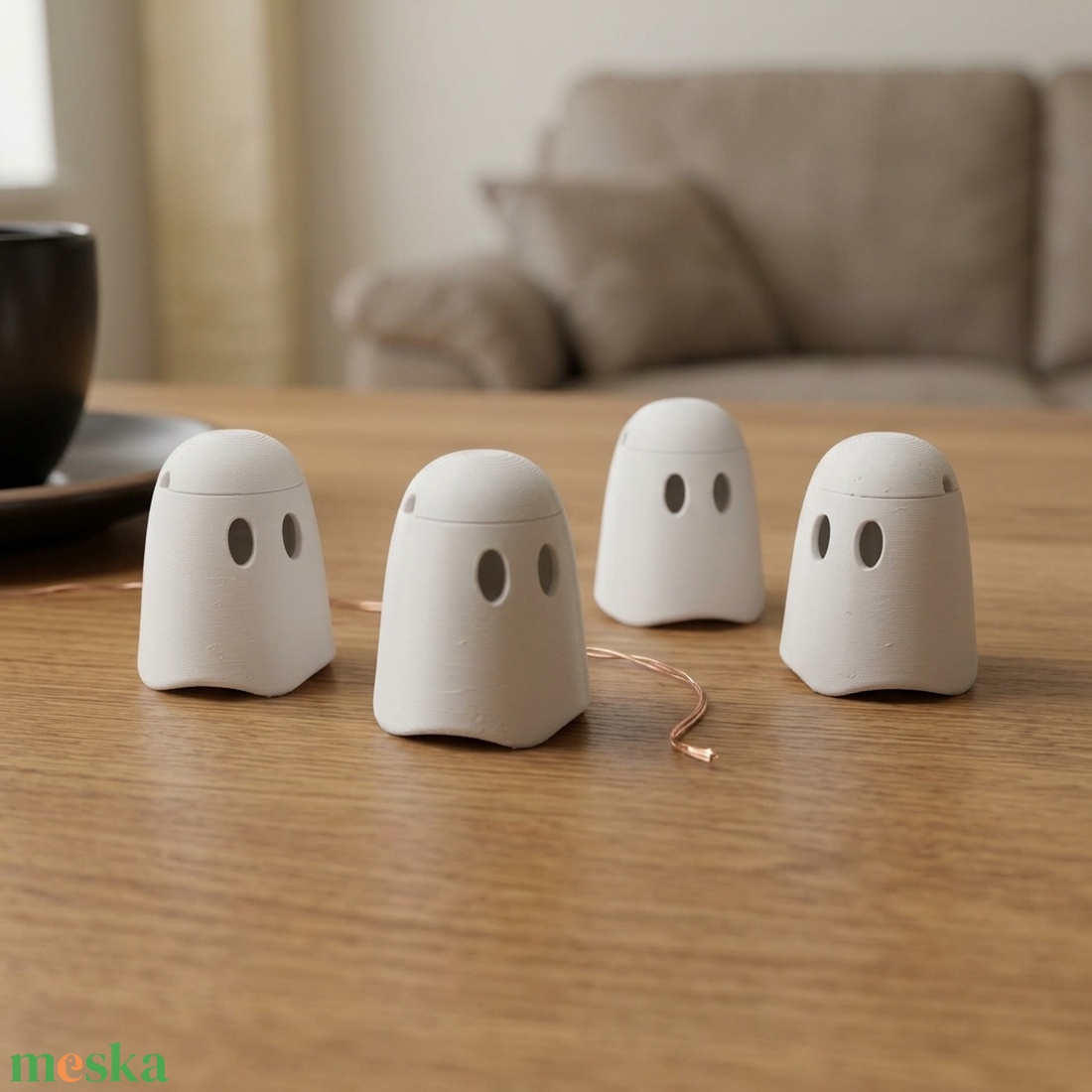 3db Rápattintható szellem fényfüzér búrák � Halloween dekoráció / 3pc Snap-on ghost fairy light covers � Halloween decor - otthon & életmód - dekoráció - halloween - halloweeni dekoráció - Meska.hu