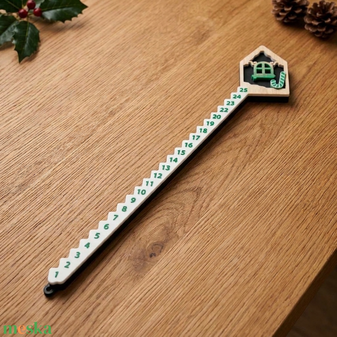 Karácsonyi Visszaszámláló Lépcső � Mikulás Adventi Naptár / Christmas Countdown Staircase � Santa Advent Calendar - karácsony - adventi díszek - adventi naptár - Meska.hu