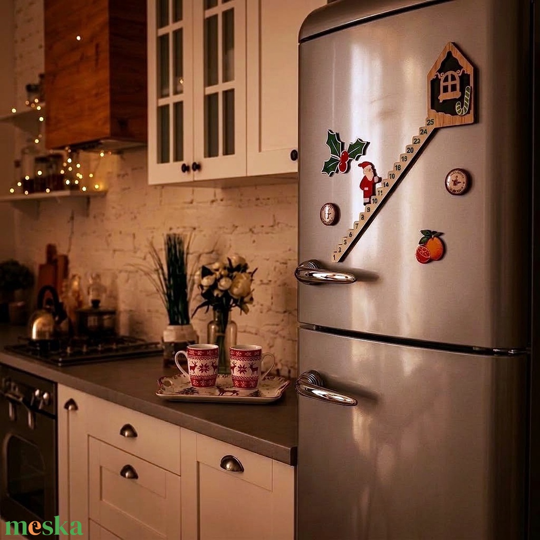 Karácsonyi Visszaszámláló Lépcső � Mikulás Adventi Naptár / Christmas Countdown Staircase � Santa Advent Calendar - karácsony - adventi díszek - adventi naptár - Meska.hu