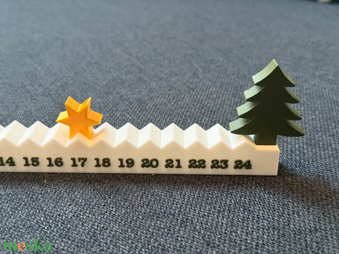 Csillagos Karácsonyi Visszaszámláló / Starry Christmas Countdown - karácsony - adventi díszek - adventi naptár - Meska.hu