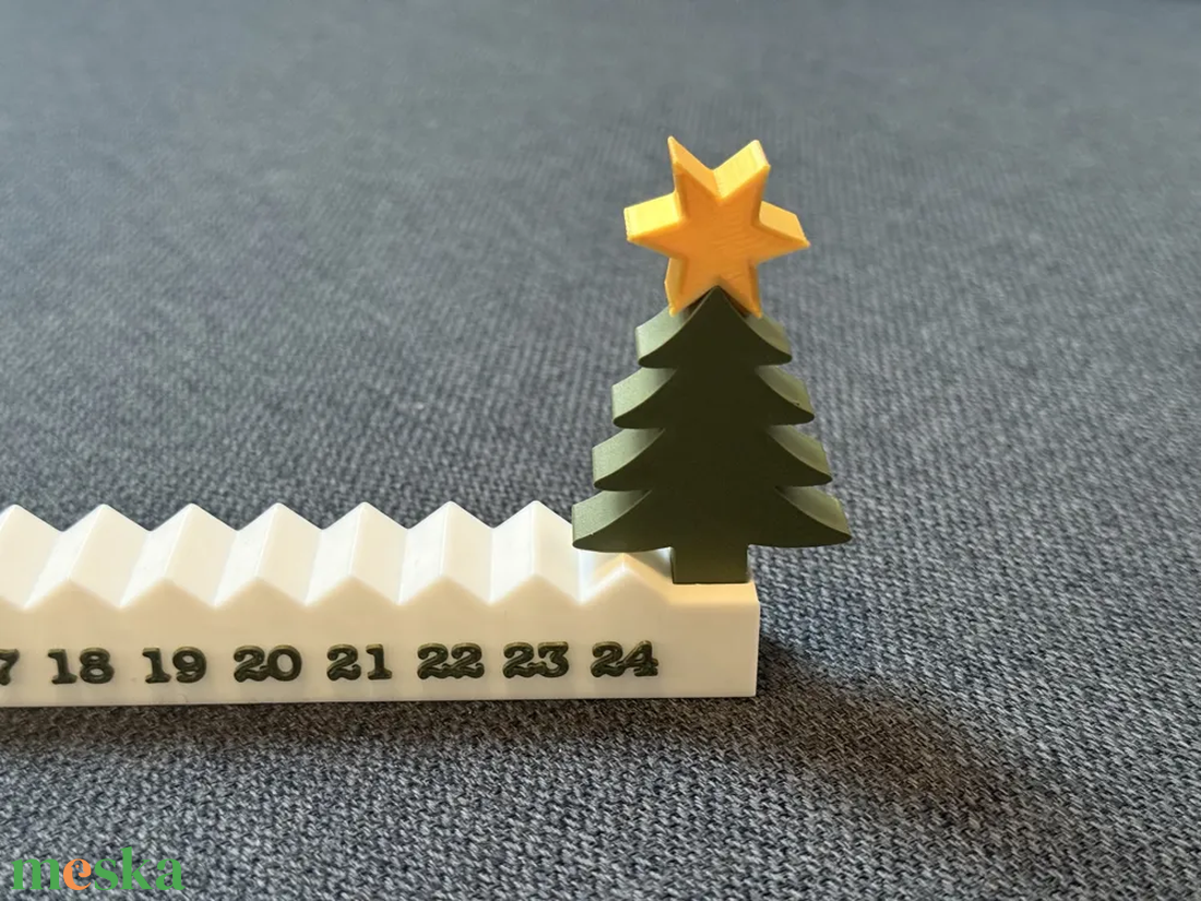 Csillagos Karácsonyi Visszaszámláló / Starry Christmas Countdown - karácsony - adventi díszek - adventi naptár - Meska.hu