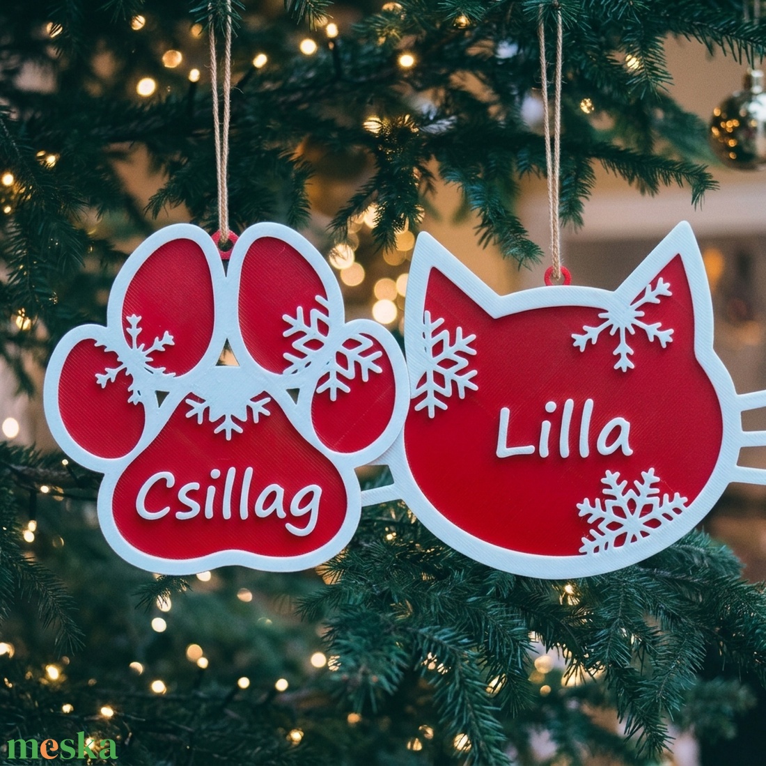 Egyedi Kisállat Karácsonyfadísz Névvel / Custom Made Pet Ornament - karácsony - karácsonyi lakásdekoráció - karácsonyfadíszek - Meska.hu