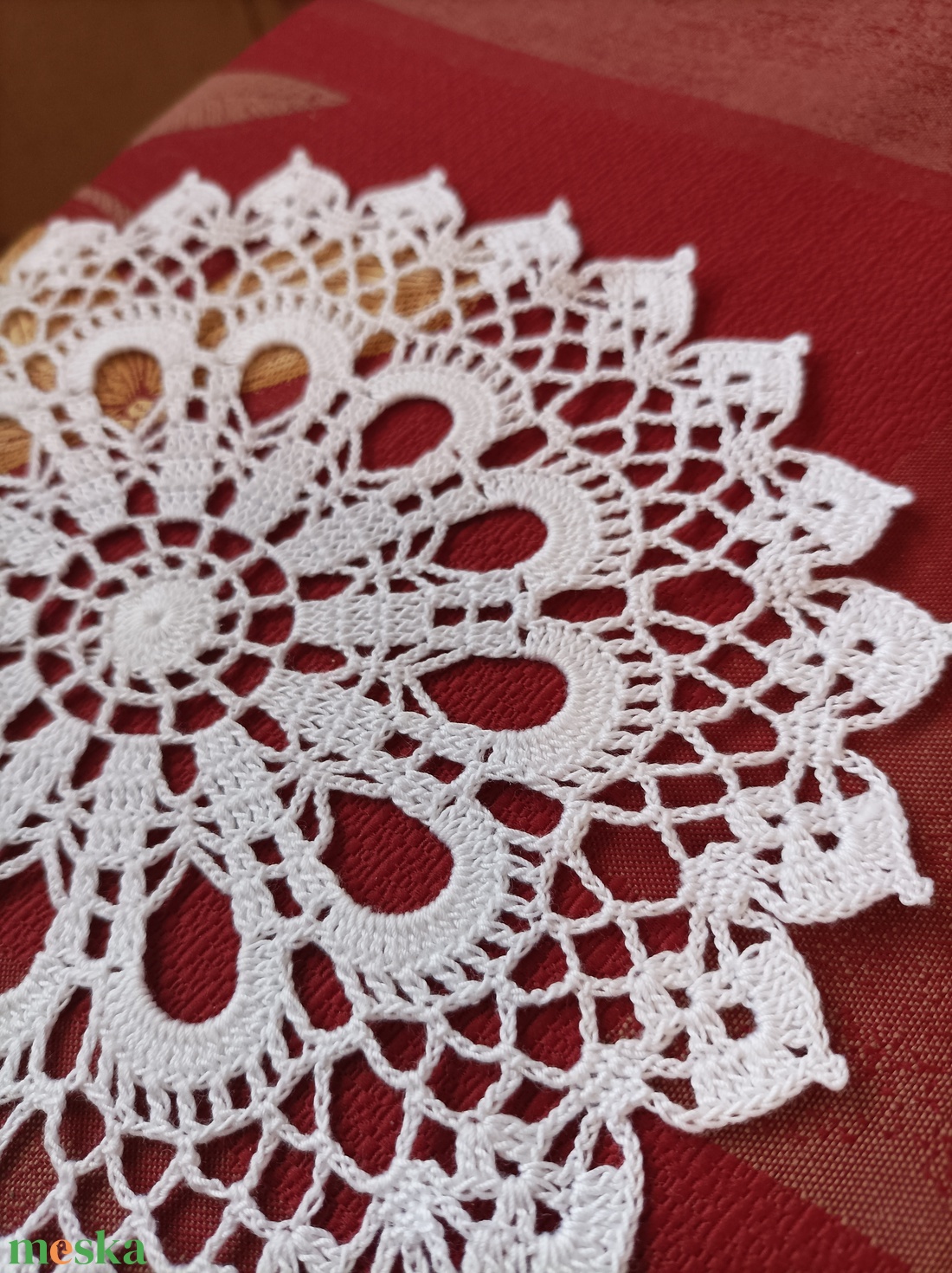 Cakkos szélű mini kerek terítő - otthon & életmód - dekoráció - asztal és polc dekoráció - asztal és polc dekoráció - Meska.hu