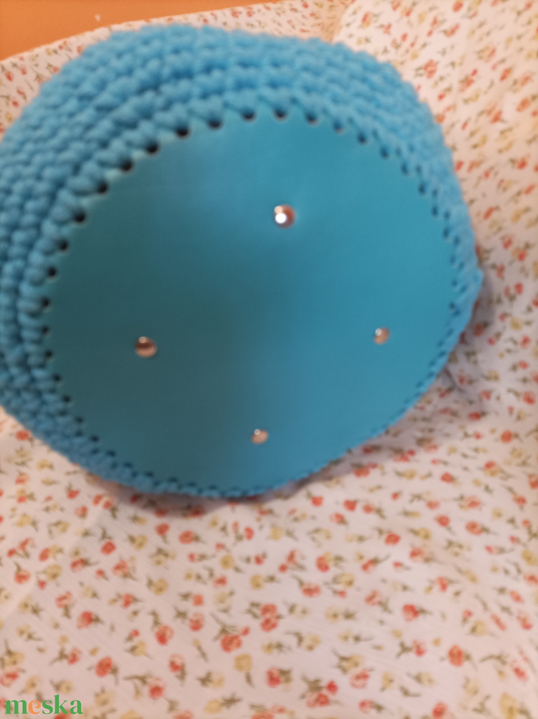 Horgolt, csíkos vödör táska - táska & tok - bevásárlás & shopper táska - shopper, textiltáska, szatyor - Meska.hu