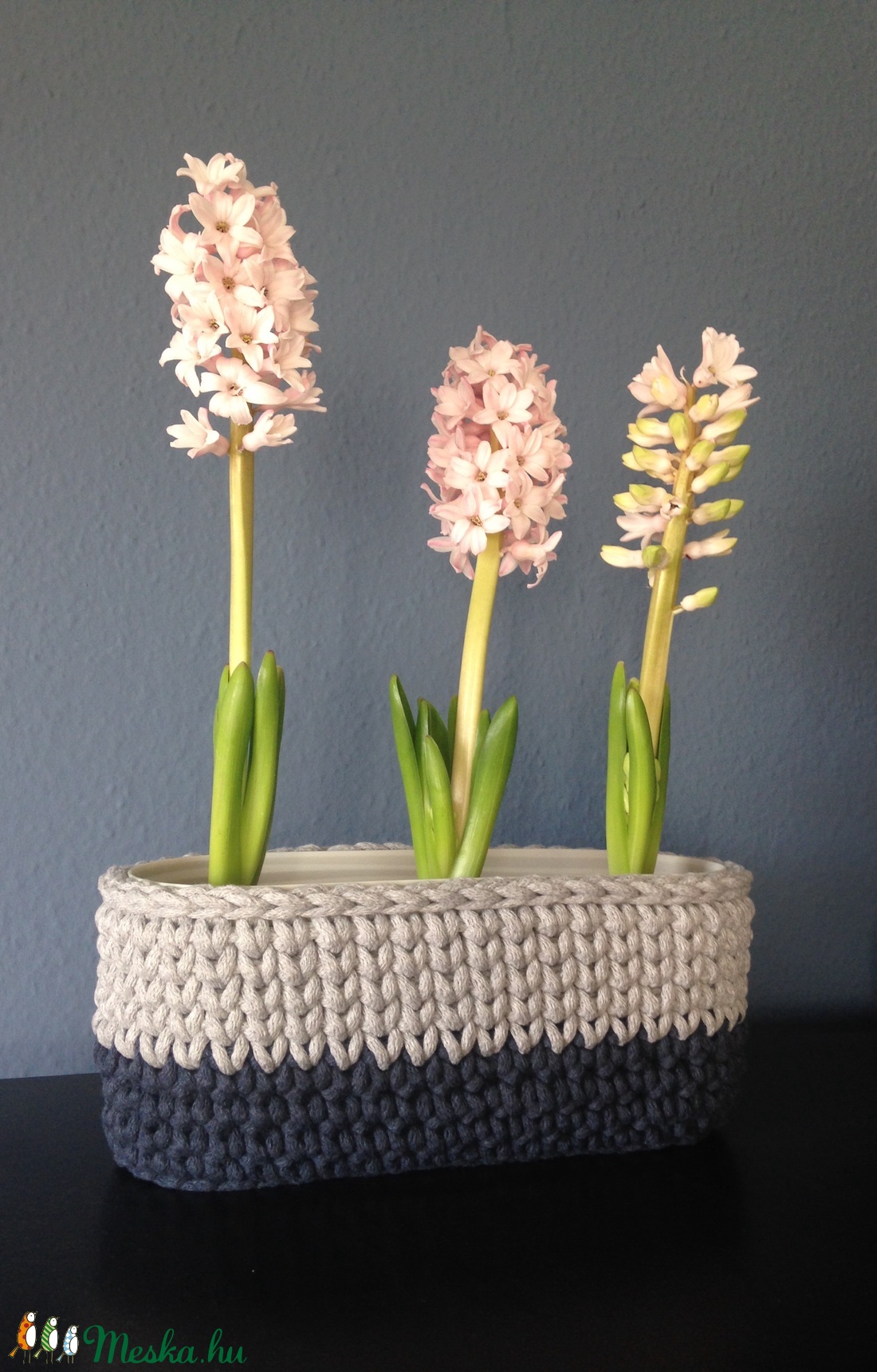 Horgolt kaspó, virágtartó, tároló -  - Meska.hu