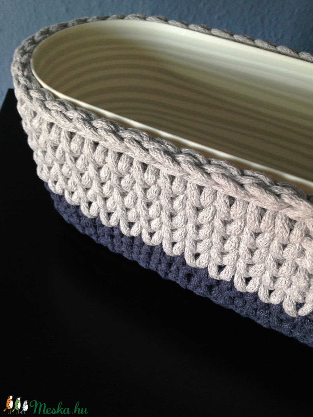 Horgolt kaspó, virágtartó, tároló -  - Meska.hu